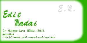 edit madai business card