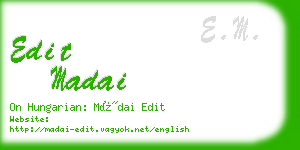 edit madai business card